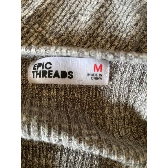 Epic Threads Womens Medium Gray Open Front Drape Cardigan Sweater - Picture 6 of 10